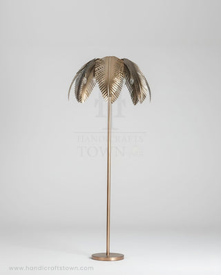 Golden Frond Metal Lamp