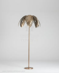 Golden Frond Metal Lamp