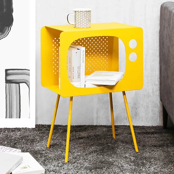 Metal T.V Side table (Yellow)