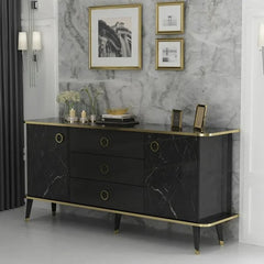 Elegance Noir Wooden MDF Sideboard Cabinet