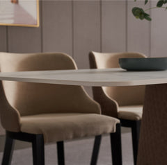 The Plush Metal Dining Table With Six Chairs