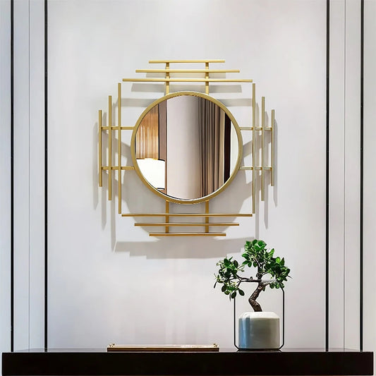 Lattice Gold Wall Mirror