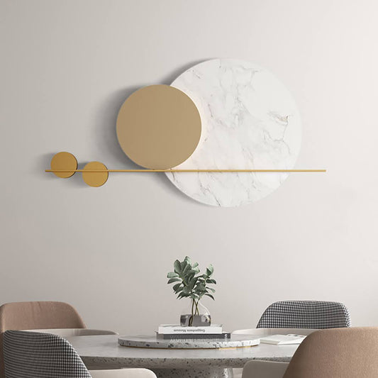 White Moon Metal Wall Art