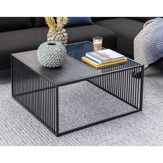 Quadrate Black Metal Coffee Table