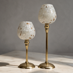 Celestine Glass Candle Stands