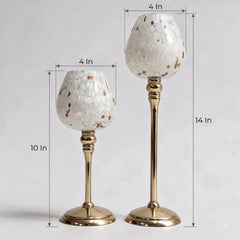 Celestine Glass Candle Stands