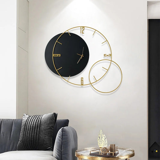 Creative Black Metal Wall Clock