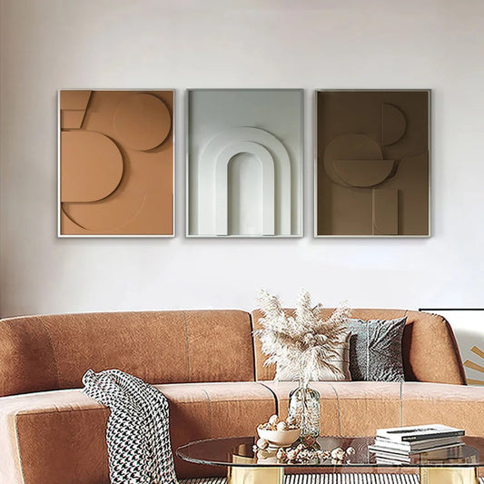 Carved Geometric Wall Art