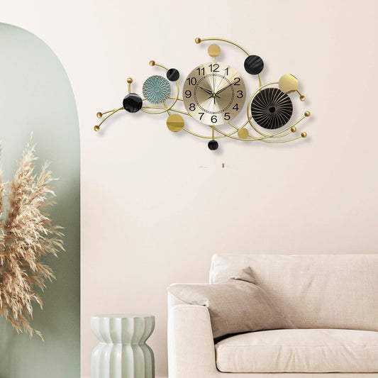 Chrono-Bloom Metal Wall Clock