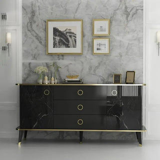 Elegance Noir Wooden MDF Sideboard Cabinet