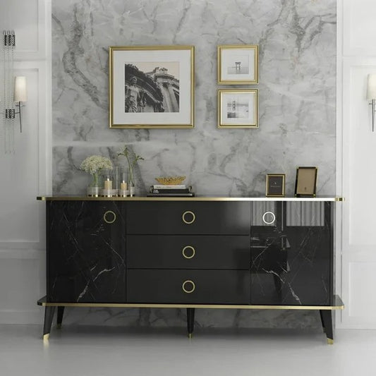 Elegance Noir Wooden MDF Sideboard Cabinet