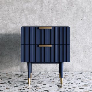 Navy Luxe Nightstand Side Table