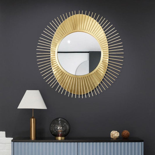 Golden egg accent mirror