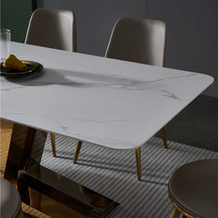 Argent & Aurum Metal Dining Table With 6 Chairs