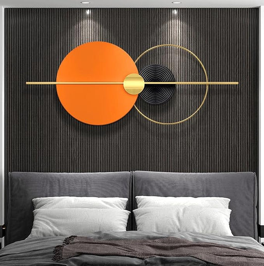 Orange Moonbeam Metal Wall Art