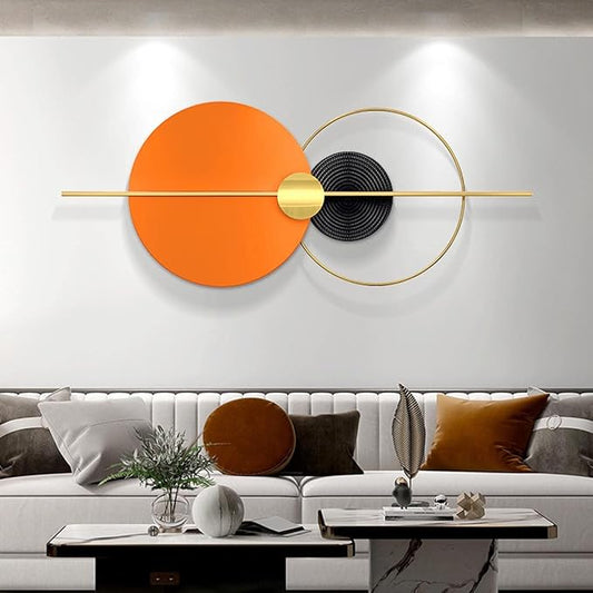 Orange Moonbeam Metal Wall Art